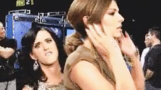 Katy Perry admiring Cheryl Cole