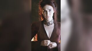 Carice van Houten disrobing in Game of Thrones (BRIGHTENED, CROPPED FOR MOBILE, 6 MIC)
