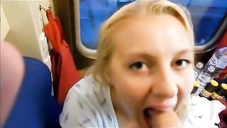 when sis needs a cock... in a train!
