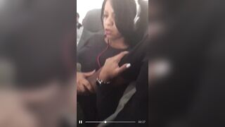 Making her orgasm on a crowded plane [GIF]