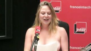 French public radio host Constance stripping