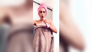 The way she gets rid of that pink towel..