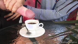 Cum in Coffee, Girlfriend drinks it