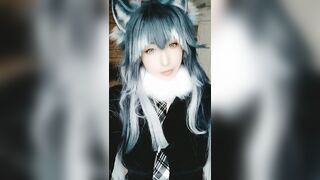 [Self] Gray Wolf Smile Gif - by Pia