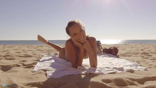 Clover naked on the beach 1