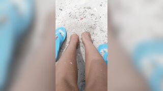 Sand between the toes