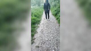 Exposing myself while hiking [f]