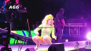 Gloria Trevi - Shameless Upskirt Squat Spreading Legs