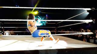 Bayley’s ass eating a ring rope
