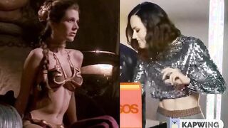 Carrie Fisher and Daisy Ridley abs