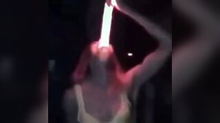 Sexy Slut Swallowing A Glowing Dildo ????