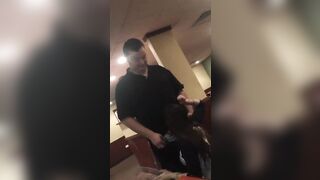 [/r/PublicSexPorn] Instead of giving the waiter a tip, let him give you his tip