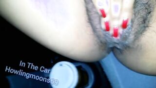 Hot Mexican wife mastrbating in the car