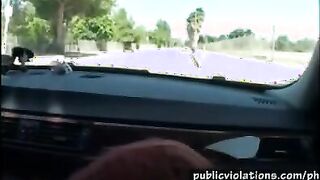 Forest fairy blowjob in the car