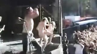 Trashy Girl Fucking on a Public Concert Stage [01:00]
