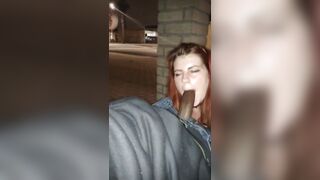 Drunk Slut Sucking Dick Outside Of The Bar On A Main Street