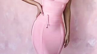 Tight pink dress