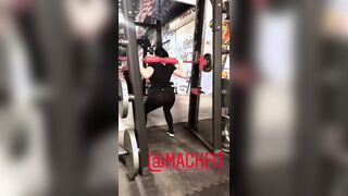 Actress Ariel Winter doing squats