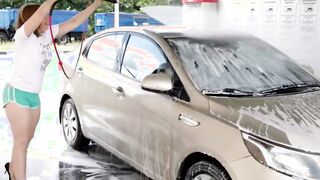 Public nude carwash [gif]