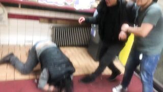Sick brawl over girl . taco spot 2 on 2 Mexicans.Queens Ny