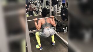 WWE's Cameron (a.k.a. Ariane Andrew) squatting