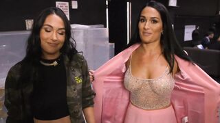 Nikki showing off her see through top