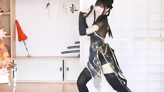 Asian babe dancing