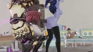 Doomfist punishes Widowmaker (thehounde)