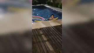 Running out of the pool