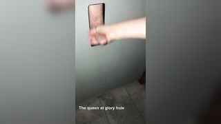 Glory hole with the cum queen