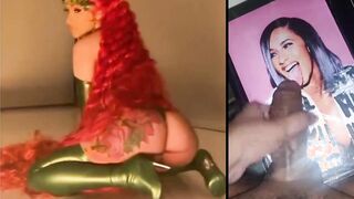 Jerking my big fat cock???? for the OG Thotiana???????? -- Cardi B???????? getting it rubbed on her face????. She's such a cock hungry slut always sticking her tongue out. Ain't she filthy guys?