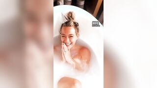 Hilary Duff Nude in a Bathtub