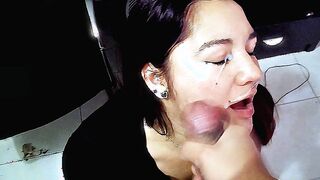 Latina takes a facial in working hours