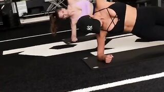 Carmella working out with her sister