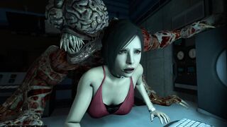 Ada Wong Hacking Attempt Halted By A Patroling Licker (Sinthetic) [Resident Evil]