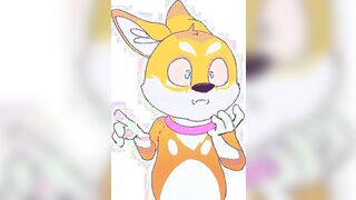 Animated my fursona in a reaction gif