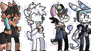 A little gif I made with me & my friend's ocs (one on the far right is mine)((Don't steal my work please))