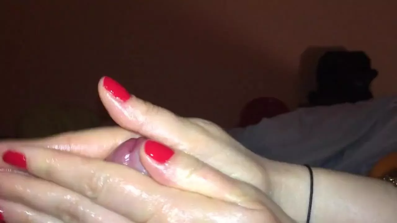 Top red nails slow handjob (very long, very slow edging orgasm) photo