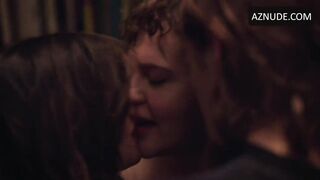 Kathryn Hahn and Katie Kershaw doing threesome ('Mrs. Fletcher's); Happy Birthday Kathryn!