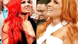 Throwback to Becky Lynch cockteasing with her tits at the Hall of Fame.