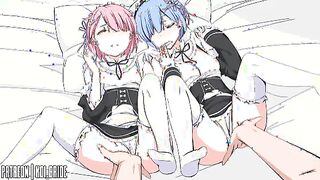 Fingering Cute Maid Sisters REM & RAM