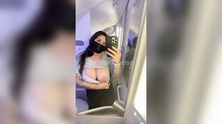 Getting my tits out on the plane! [GIF]