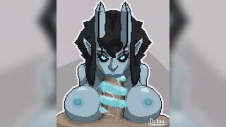 Pixel demon girl and a very interesting blowjob (dalith)