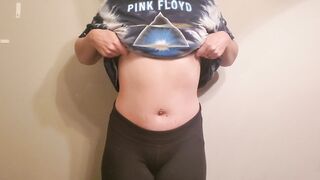 I lift my shirt to lift your spirits. Titty drop to start your weekend off right.