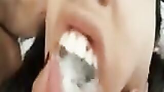 Fill her mouth with spit