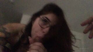 Amateur Girl With Glasses Blowjob