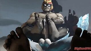 Captain Falcon playing footsie with Ryu