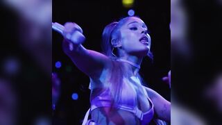 Ariana Grande bouncing around