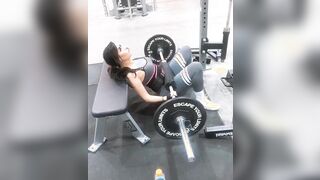 Hip thrusts at the gym