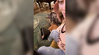 Billie Eilish slapping her tits on instagram
